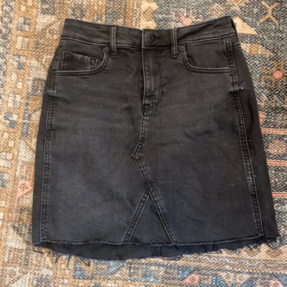 Black jean skirt